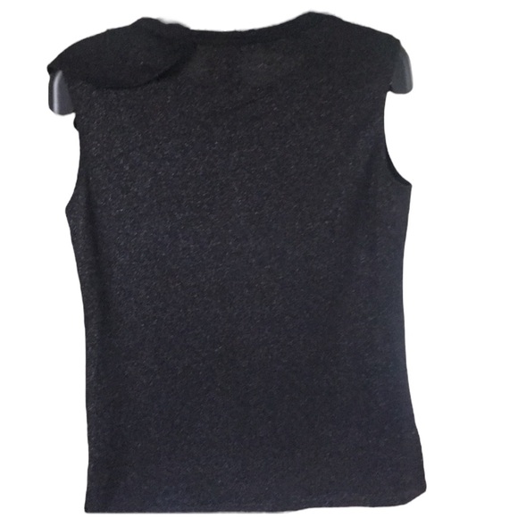 Black sparkly ruffle top - Picture 2 of 7